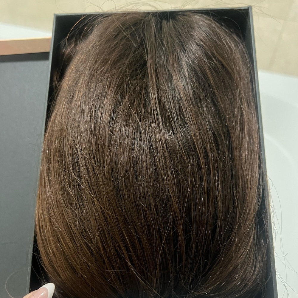 Bellami human hair topper. Chocolate Brown #4. RARE! No longer sold online !